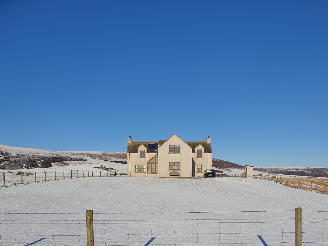 Buan House Frontage in the snow